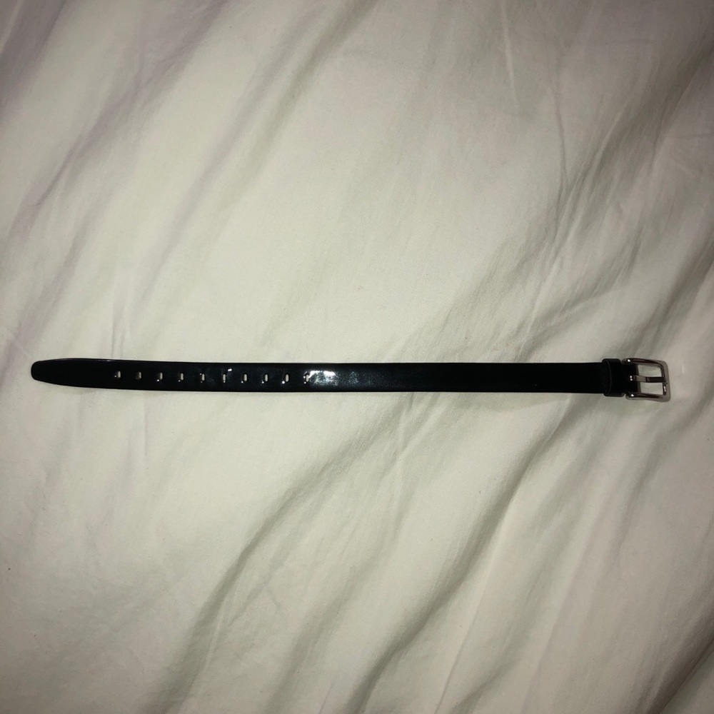 DKNY Black Leather Bracelet with Watch Clasp